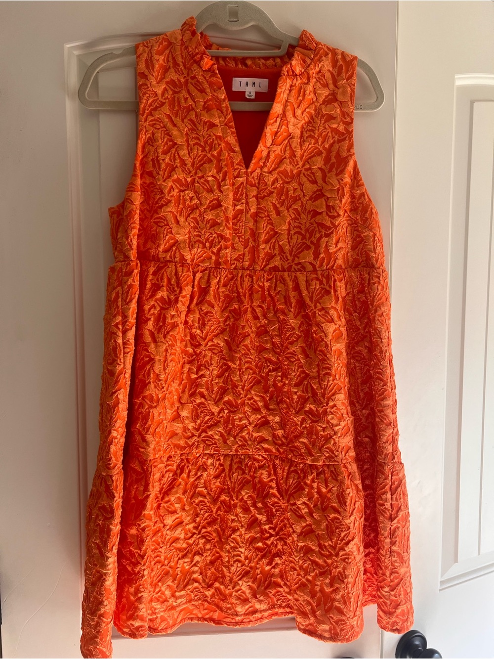 orange babydoll dress